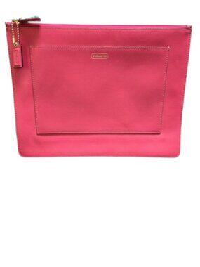 Coach Pink Darcy Large Skinny Tech Zip Pouch